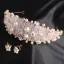 Chic / Beautiful Gold Hair Hoop Wedding Headpieces 2020 Metal Crystal Pearl Earrings Bridal Jewelry Bridal Hair Accessories