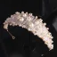 Chic / Beautiful Gold Hair Hoop Wedding Headpieces 2020 Metal Crystal Pearl Earrings Bridal Jewelry Bridal Hair Accessories