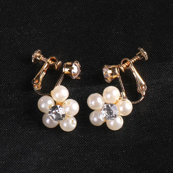 Chic / Belle Doré Cerceau de cheveux Mariage Accessoire Cheveux 2020 Métal Cristal Perle Boucles D'Oreilles Bijoux Mariage Accessoire Cheveux Mariage