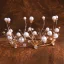 Piękne Złote Biżuteria Ślubna 2020 Metal Perła Kryształ Rhinestone Kolczyki Tiara Ozdoby Do Włosów Ślubne