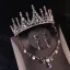 Vintage / Originale Doré Bijoux Mariage 2020 Métal Faux Diamant Boucles D'Oreilles Tiare Accessoire Cheveux Mariage