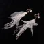 Fée Des Fleurs Doré Bijoux Mariage 2020 Métal Perlage Perle Faux Diamant Plumes Tiare Boucles D'Oreilles Accessoire Cheveux Mariage