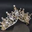 Klassisk Gull Brudesmykker 2020 Metall Beading Rhinestone Tiara Blomst Dusk Øredobber Har Tilbehor