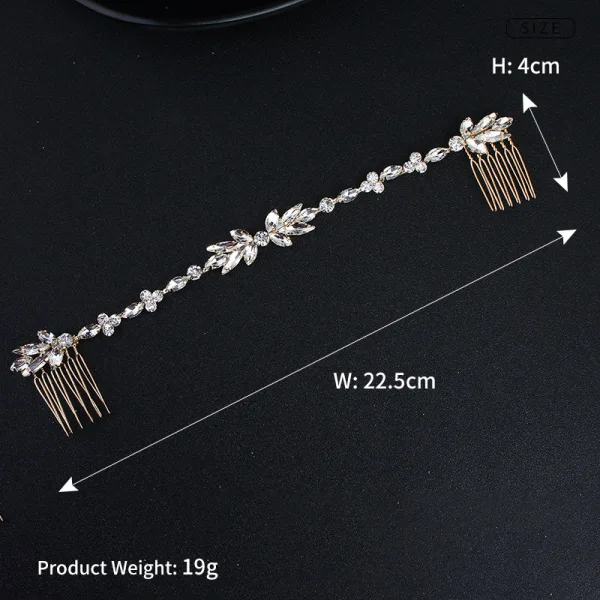 Elegant Gold Hair Comb Wedding Headpieces 2020 Metal Rhinestone Bridal Hair Accessories