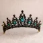 Vintage / Retro Baroque Green Rhinestone Tiara 2020 Alloy Bridal Hair Accessories