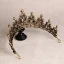 Vintage / Retro Baroque Green Rhinestone Tiara 2020 Alloy Bridal Hair Accessories