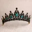 Vintage / Retro Baroque Green Rhinestone Tiara 2020 Alloy Bridal Hair Accessories