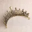 Vintage / Retro Baroque Black Rhinestone Tiara 2020 Metal Bridal Hair Accessories