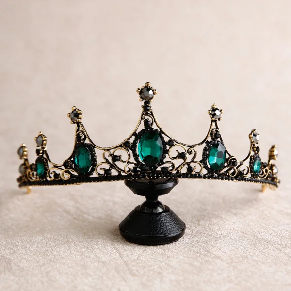 Vintage Barokk Rød Rhinestone Tiara 2020 Metall Har Tilbehor
