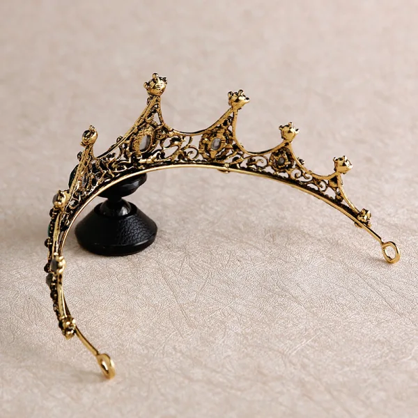 Vintage Barokk Rød Rhinestone Tiara 2020 Metall Har Tilbehor