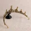 Vintage Barokk Rød Rhinestone Tiara 2020 Metall Har Tilbehor