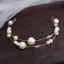 Chic / Belle Doré Bijoux Mariage 2020 Métal Perle Cerceau de cheveux Gland Boucles D'Oreilles Accessoire Cheveux Mariage