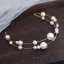Chic / Belle Doré Bijoux Mariage 2020 Métal Perle Cerceau de cheveux Gland Boucles D'Oreilles Accessoire Cheveux Mariage