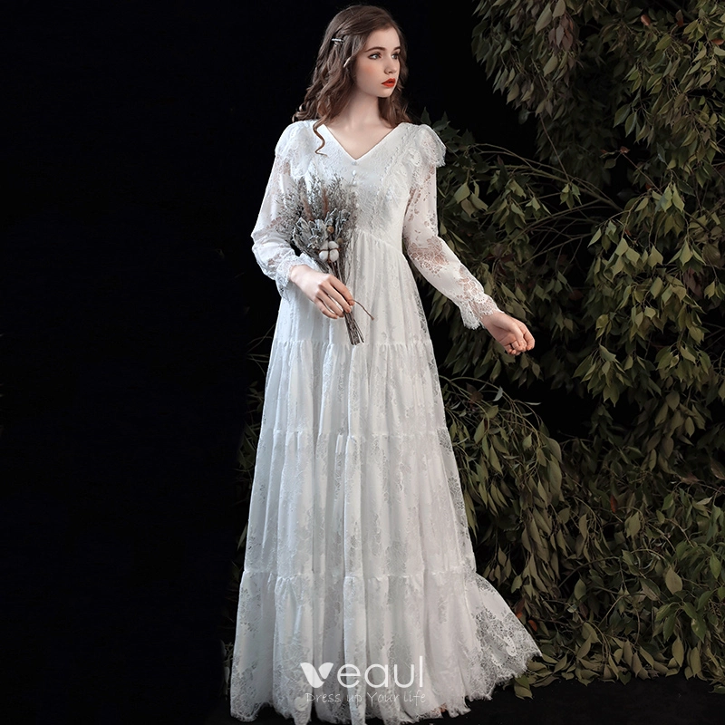 Affordable long white dresses shop