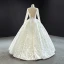 Best Ivory Outdoor / Garden Wedding Dresses 2020 Ball Gown See-through Scoop Neck Long Sleeve Backless Appliques Lace Floor-Length / Long Ruffle
