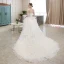 Affordable Ivory Bridal Wedding Dresses 2020 Ball Gown Strapless Sleeveless Backless Appliques Lace Beading Asymmetrical Ruffle