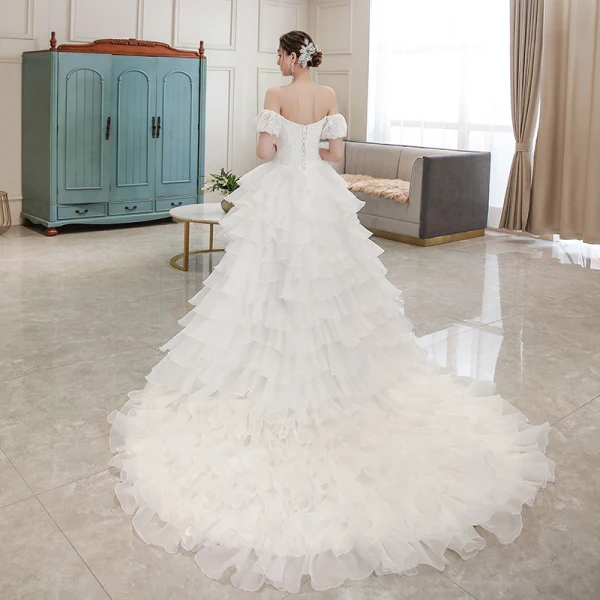 shein white beach dress A-Line V-Neck Cap Sleeves Tulle Summer Beach Wedding Dress main image 0