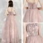 Elegant Blushing Pink Evening Dresses  2020 A-Line / Princess Strapless Sleeveless Butterfly Appliques Lace Glitter Tulle Floor-Length / Long Formal Dresses