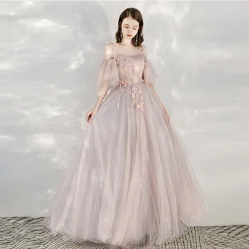 Élégant Champagne Robe De Soirée 2020 Princesse Bretelles Spaghetti Manches Courtes Appliques Fleur Perlage Perle Glitter Tulle Longue Volants Dos Nu Robe De Ceremonie