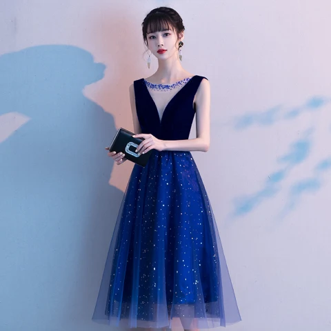 slim fit dress slacks Royal Blue Red High Slit Long Prom Dresses, Royal Blue Red Long Formal –  Eip Collection main image 1