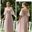 Affordable Blushing Pink Bridesmaid Dresses 2020 A-Line / Princess Backless Appliques Lace Tea-length Ruffle