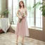 Affordable Blushing Pink Bridesmaid Dresses 2020 A-Line / Princess Backless Appliques Lace Tea-length Ruffle