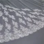 Lyx Vita 2017 Brudslöja Tyll Spets Appliqués Broderade Bröllop