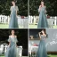 Affordable Ocean Blue Bridesmaid Dresses 2020 A-Line / Princess Backless Appliques Lace Sash Floor-Length / Long Ruffle