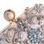 Chic / Belle Beige Carrés Pochette 2020 Métal Perle Faux Diamant