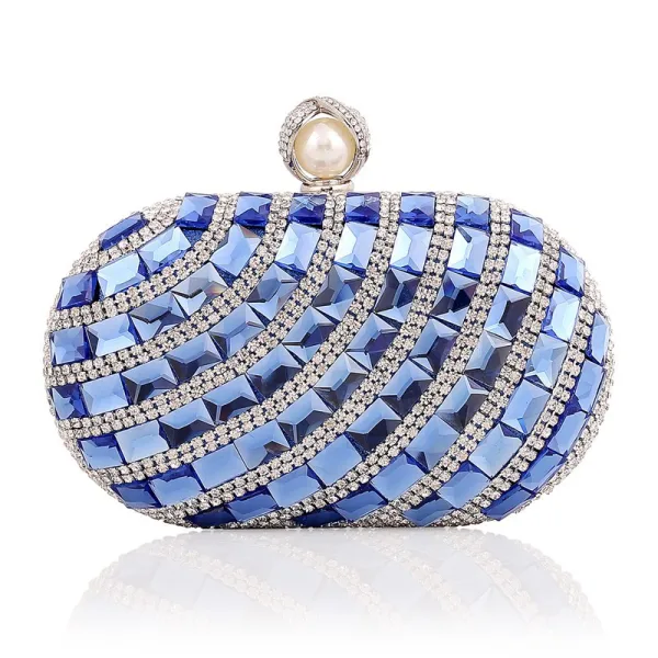 Mode Doré Carrés Pochette 2020 Métal Faux Diamant