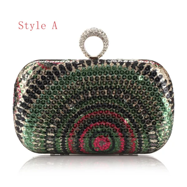 Sparkly Multi-Colors Sequins Square Clutch Bags 2020