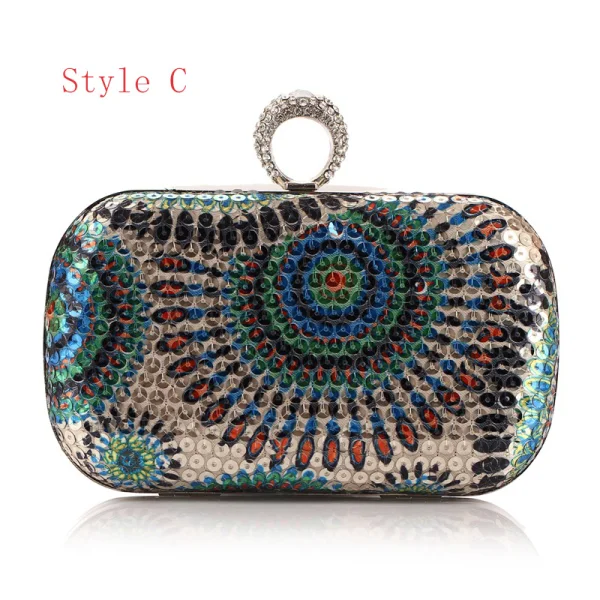 Sparkly Multi-Colors Sequins Square Clutch Bags 2020