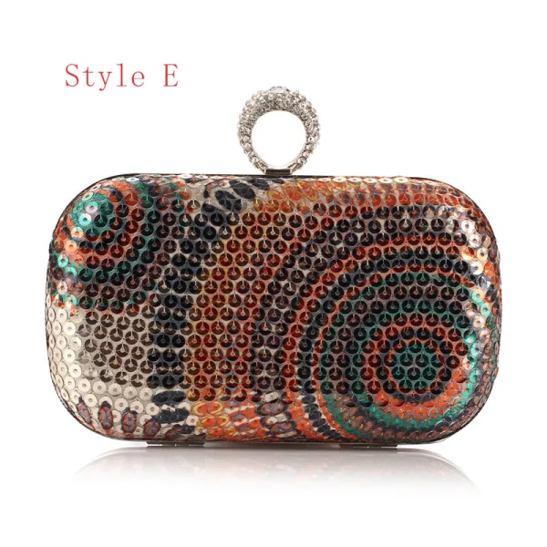 Sparkly Multi-Colors Sequins Square Clutch Bags 2020
