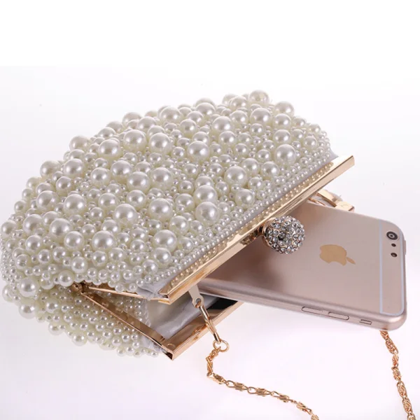 Chic / Beautiful Ivory Pearl Wedding Clutch Bags 2020