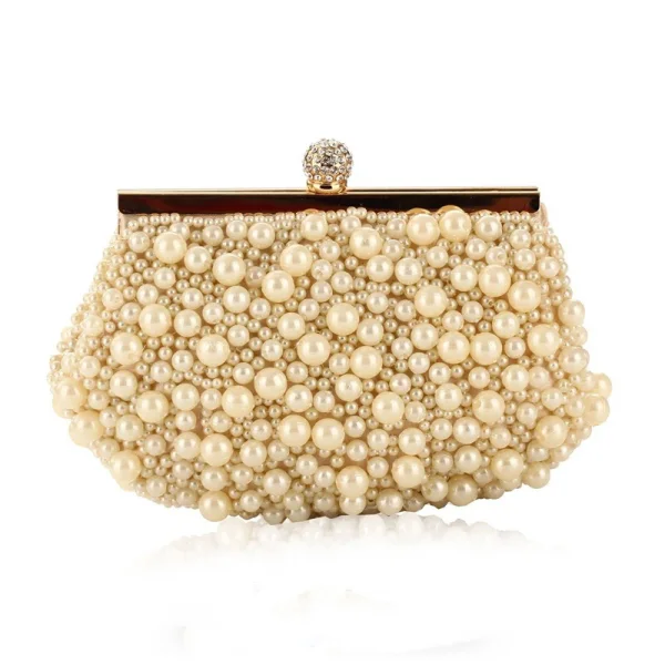 Chic / Beautiful Ivory Pearl Wedding Clutch Bags 2020