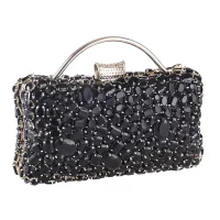 Fashion Black Acrylic Square Clutch Bags 2020