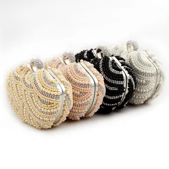 Lovely Pearl Rhinestone Clutch Bags 2020