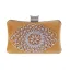 Classic Gold Velour Square Clutch Bags 2020 Metal Rhinestone