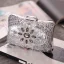 Glittrande Silver Lackläder Fyrkantiga Kuvertväska 2020 Metall Paljetter Pärla Rhinestone
