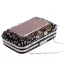 Fashion Black Square Clutch Bags 2020 Metal Beading Rhinestone
