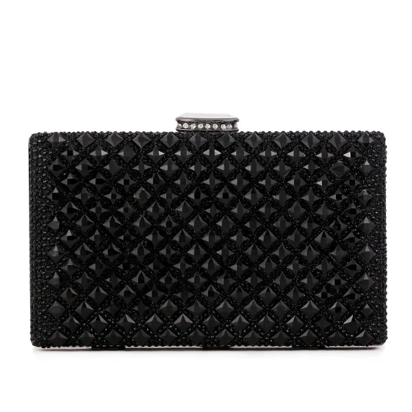 Chic / Belle Doré Carrés Pochette 2020 Métal Faux Diamant