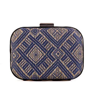 Traditional Navy Blue Braid Square Clutch Bags 2020
