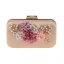 Flower Fairy Candy Pink Square Clutch Bags 2020 Metal Handmade  Flower Rhinestone Pearl