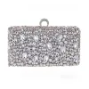Charming Silver Rhinestone Square Clutch Bags 2020