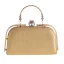 Modest / Simple Silver Square Clutch Bags 2020 Metal Rhinestone
