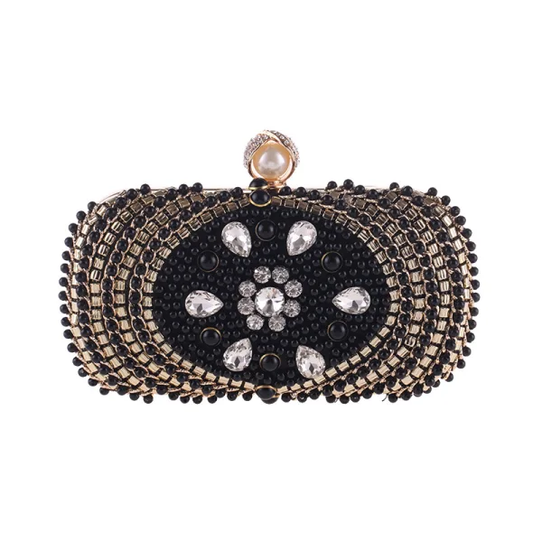 Fashion Ivory Pearl Rhinestone Square Clutch Bags 2020