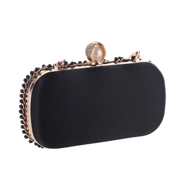 Fashion Ivory Pearl Rhinestone Square Clutch Bags 2020