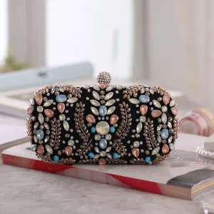 Mooie Prachtige Zwarte Vierkante Handtassen 2020 Metaal Zirkonium Rhinestone