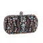 Chic / Beautiful Black Square Clutch Bags 2020 Metal Zircon Rhinestone