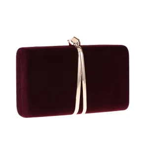 Eenvoudige Mode Bordeaux Suede Vierkante Handtassen 2020